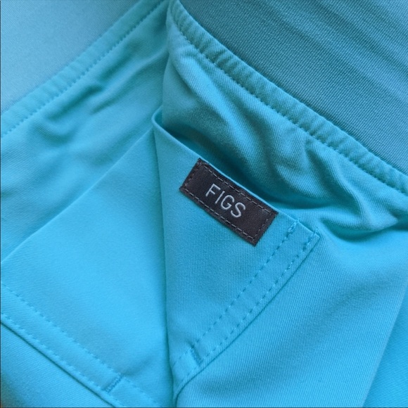 NWT FIGS Zamora Joggers Scrub Pants in Neon Blue - Picture 7 of 13